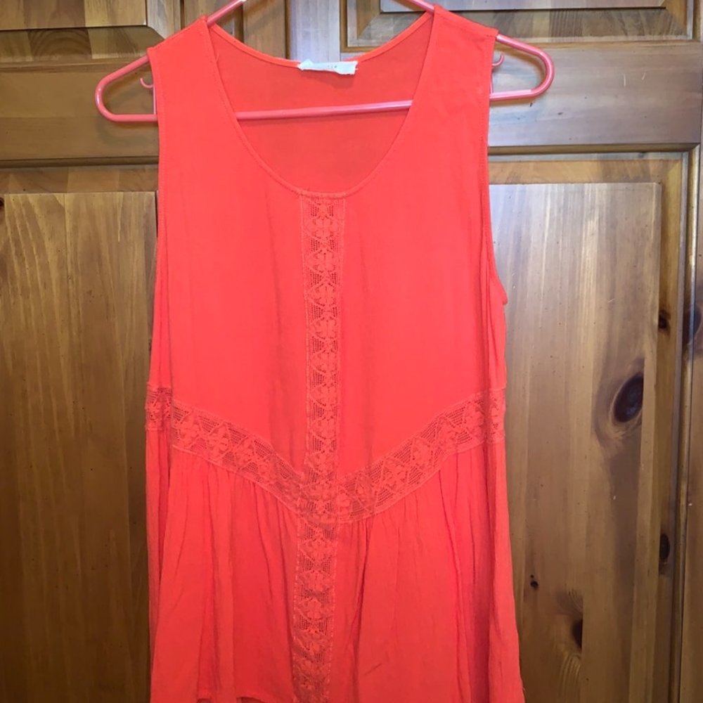 Francesca's Orange Tunic Going Out Top